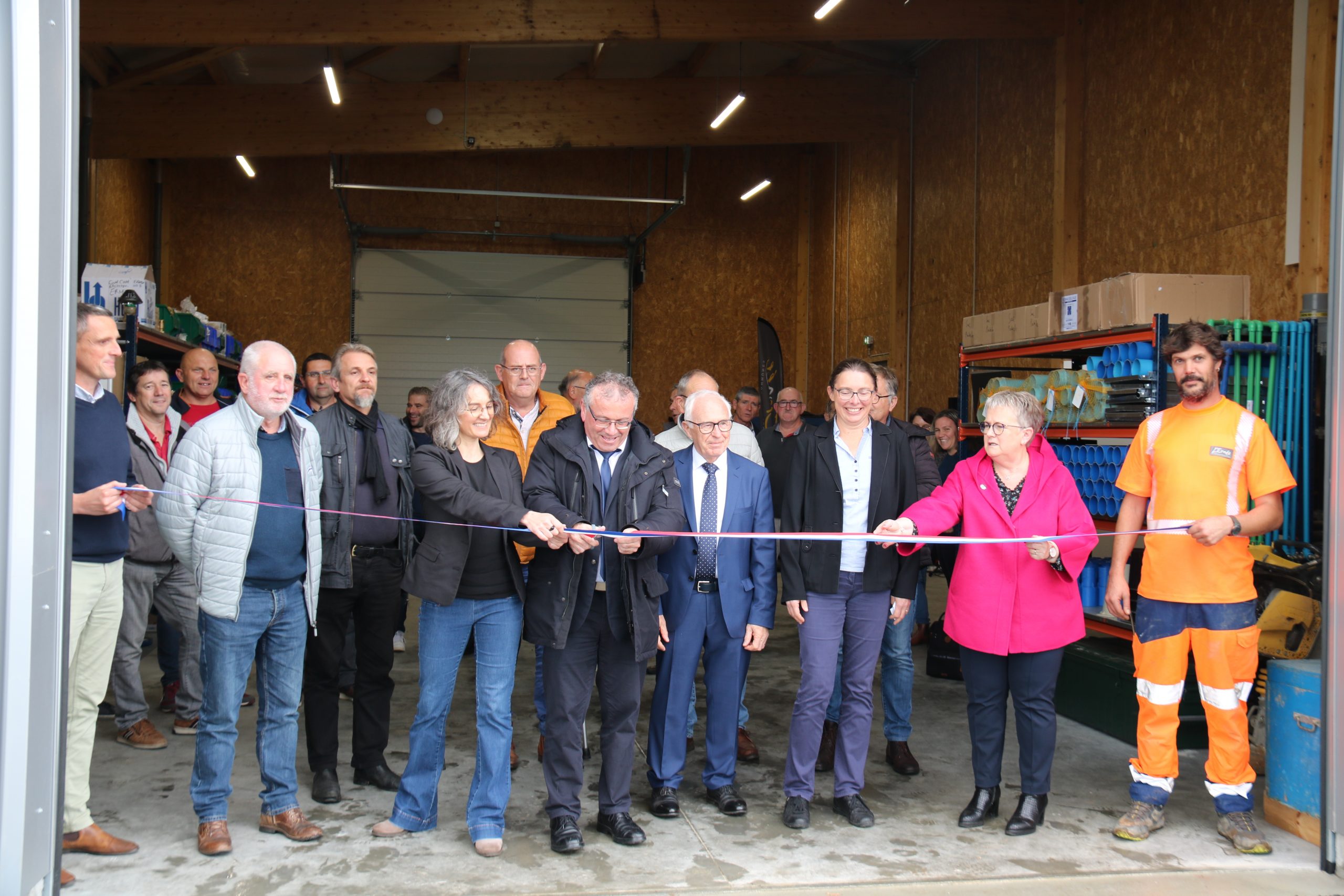 Inauguration de l'atelier du service des eaux