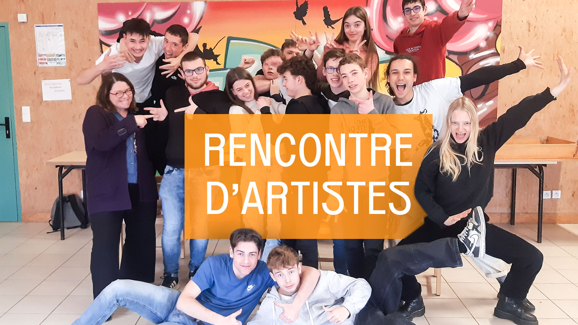 Rencontre d'artistes au lycée Rochefeuille d'Ernée