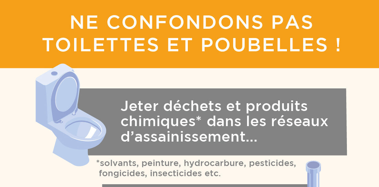 Ne confondons pas toilettes et poubelles !