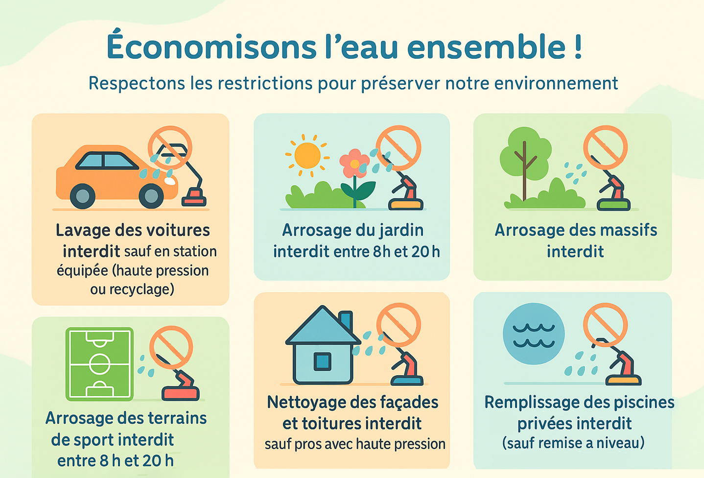 Restriction des usages de l’eau
