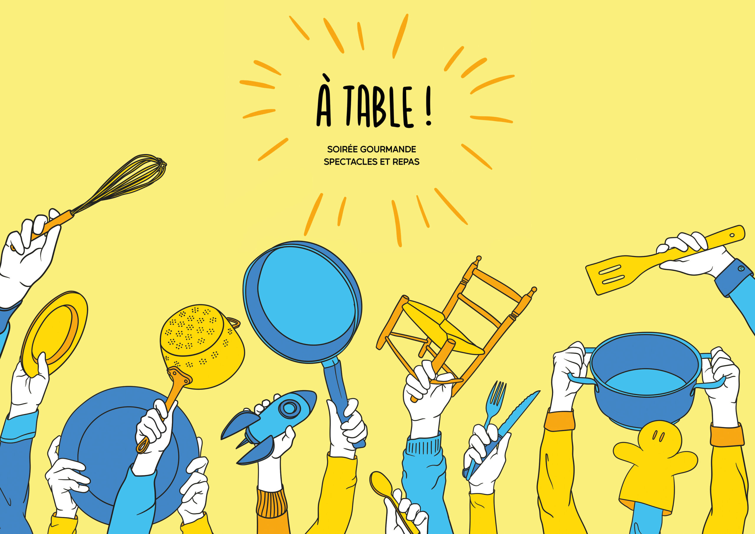 À Table – C. Hue + G. Blosse / marionnette + design Culinaire