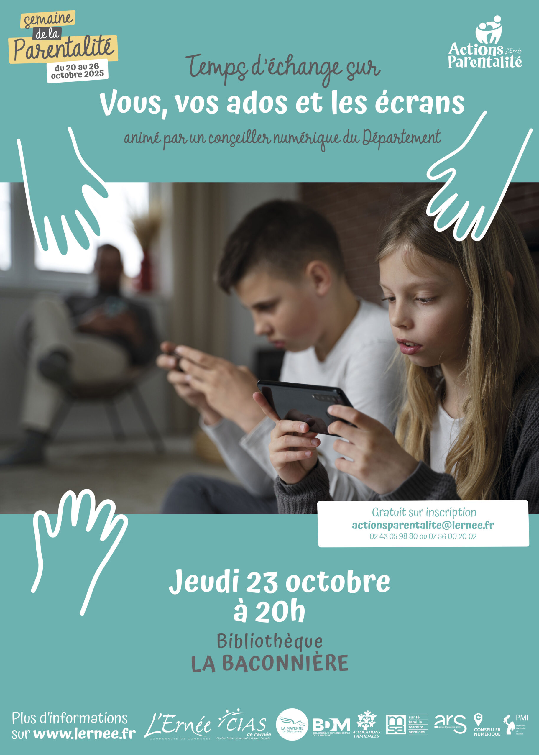 Vous, vos ados et les écrans • Rencontre-débat dans le cadre de la Semaine de la Parentalité