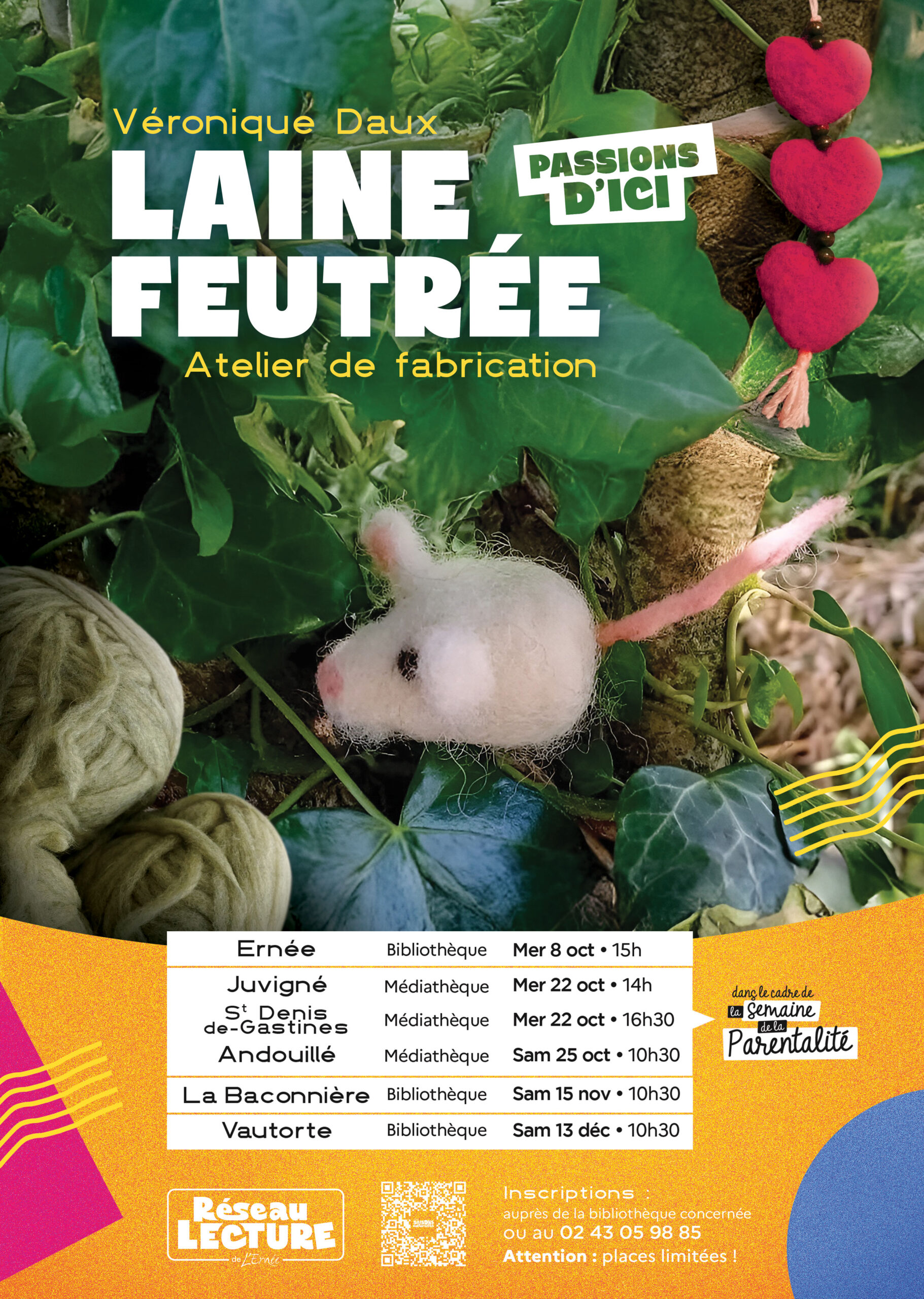 Réseau lecture / Passions d’ici • Atelier laine feutrée